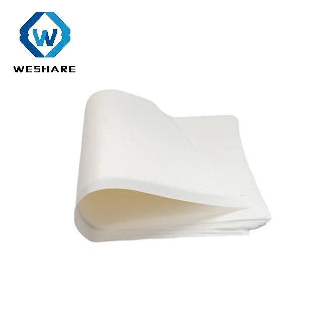 silicone coated rectangular paper sheets